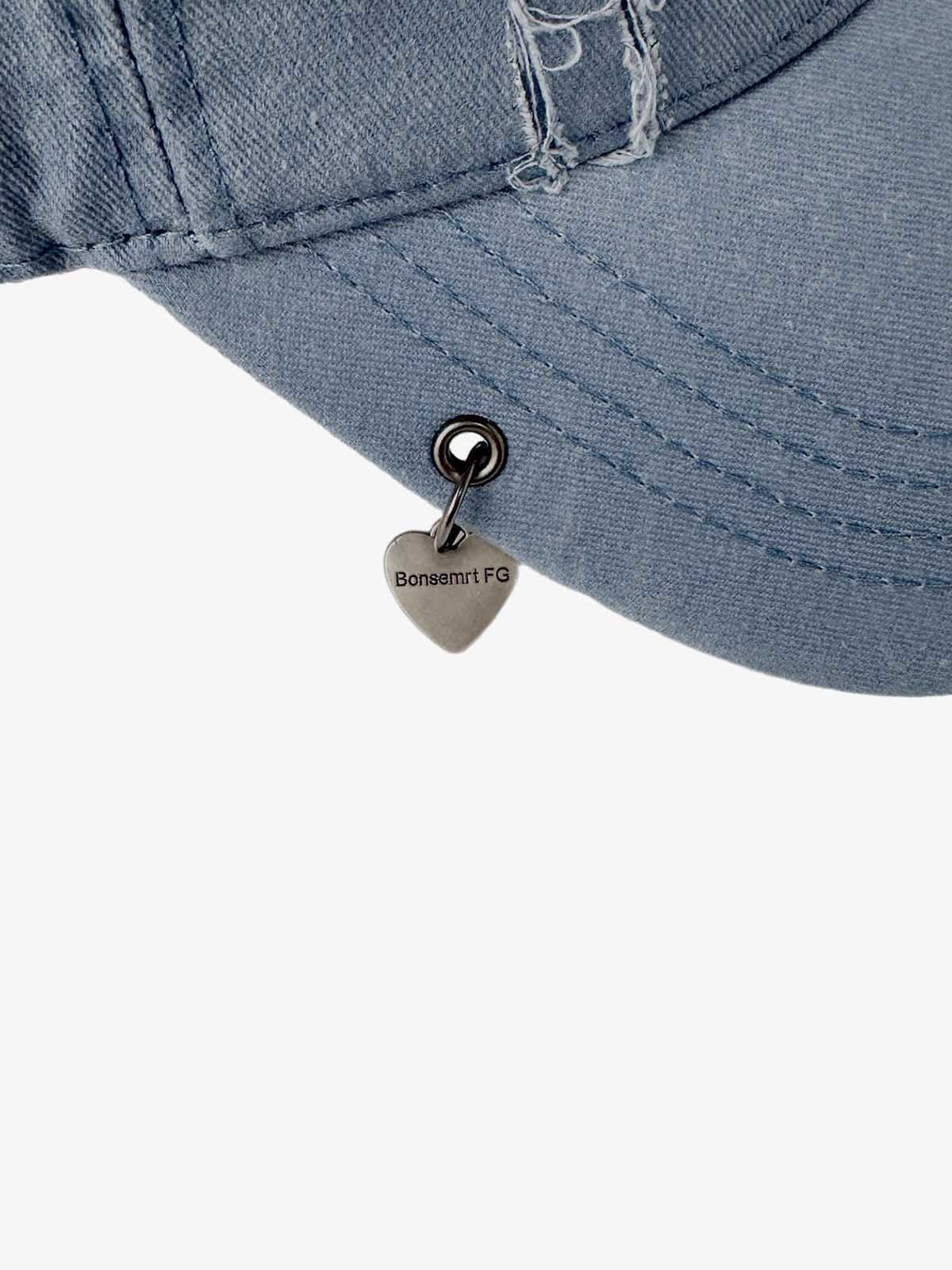 Distressed Charm Detail Cap