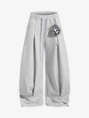 Detachable Accessory Printed Casual Sweatpants
