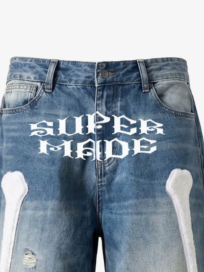 Fractured Bone Baggy Jeans