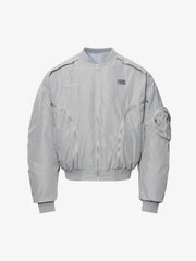 Multi-Zip Insulated Boxy Fit Insulated Bomber Coat