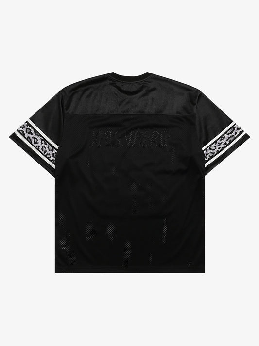 Leopard Patchwork Mesh Jersey Tee