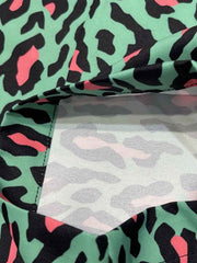 Classic Cheetah Print Camp Collar Boxy Shirt 