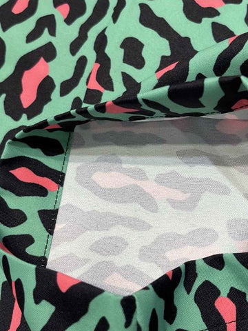 Classic Cheetah Print Camp Collar Boxy Shirt 