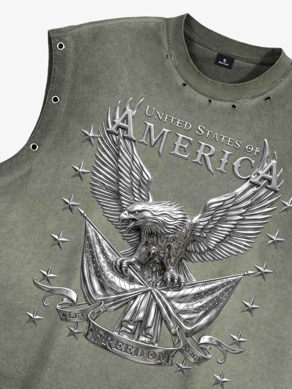 Vintage Freedom Eagle Sleeveless T-Shirt 