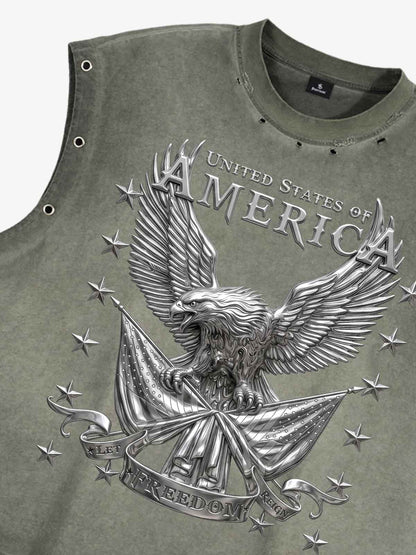Vintage Freedom Eagle Sleeveless T-Shirt 