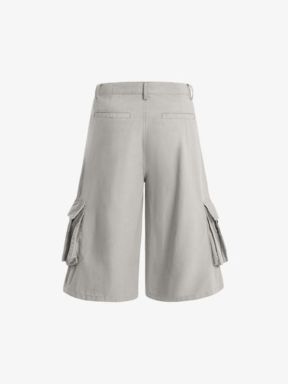 Multi-pocket Cargo Pleated Casual Jorts 