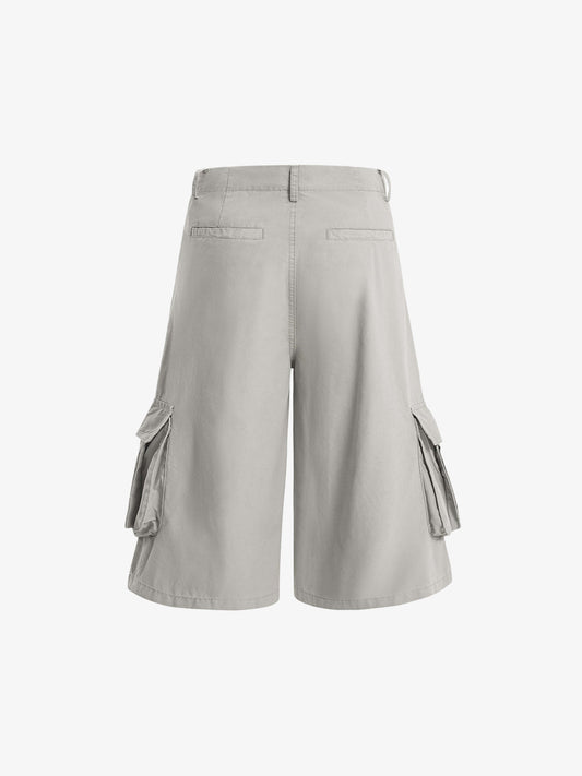 Multi-pocket Cargo Pleated Casual Jorts 
