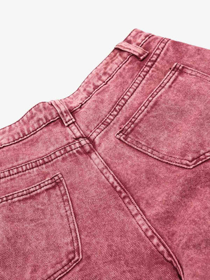 Boho Tapestry Patch Denim Jeans
