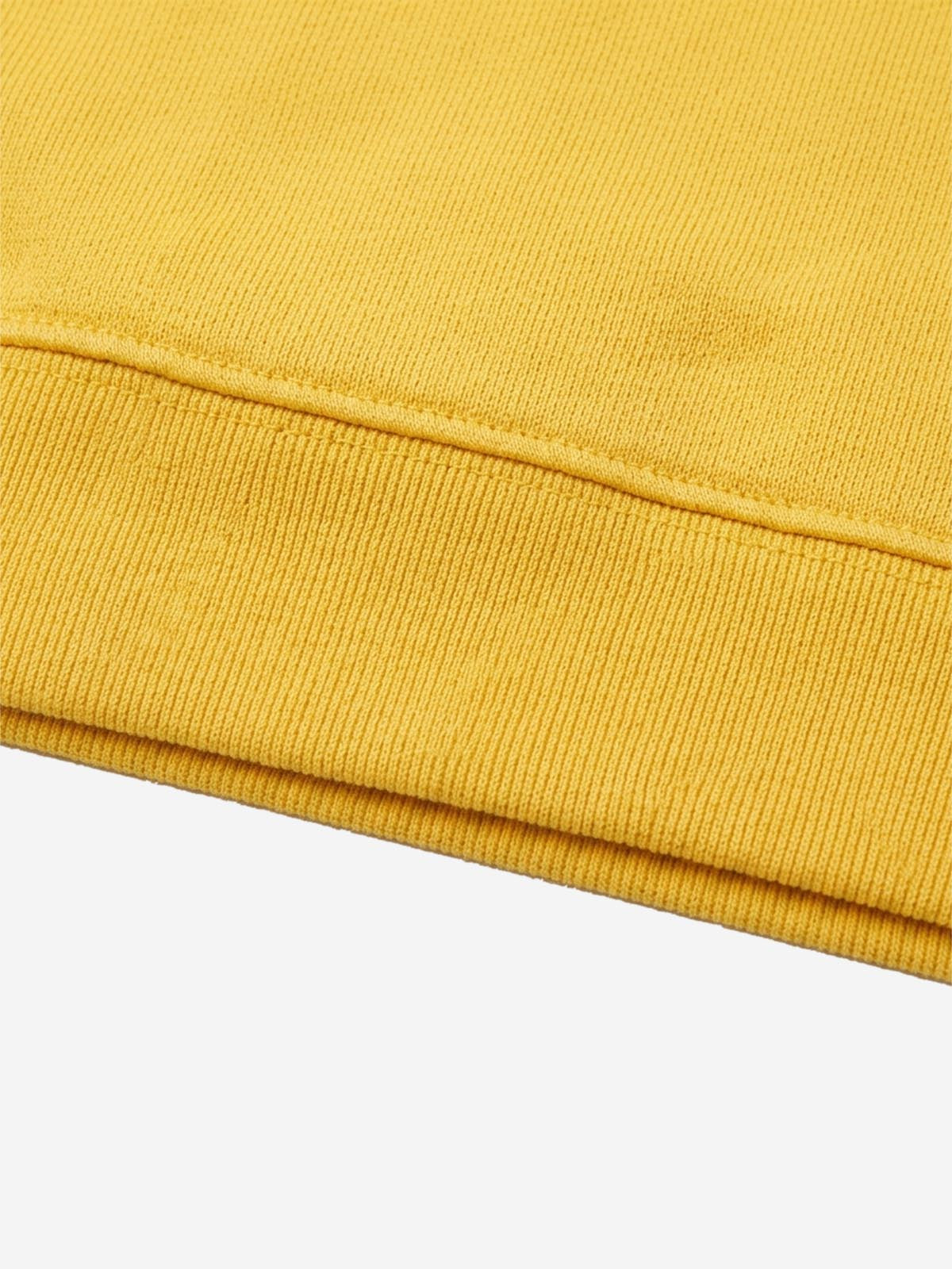 Motorcycle Graphic Color Block Cropped Sweatshirt