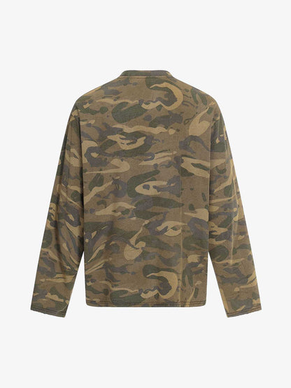 Camo Number 8 Graphic Long Sleeve T-Shirt