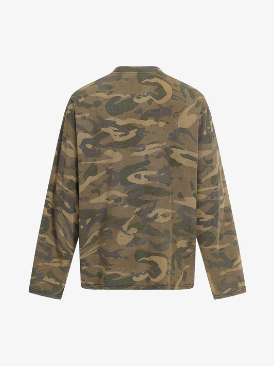 Camo Number 8 Graphic Long Sleeve T-Shirt