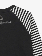 Anchor Graphic Raglan Long Sleeve Tee; Basic Black / S, Basic Black / M, Basic Black / L, Basic Black / XL, Basic Black / 2XL