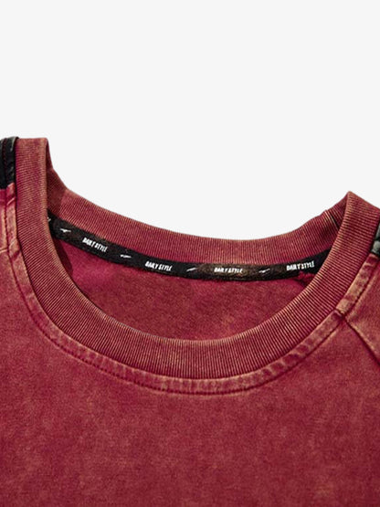 Vintage-Inspired Long Sleeve Tee with Bold Graphic Design 