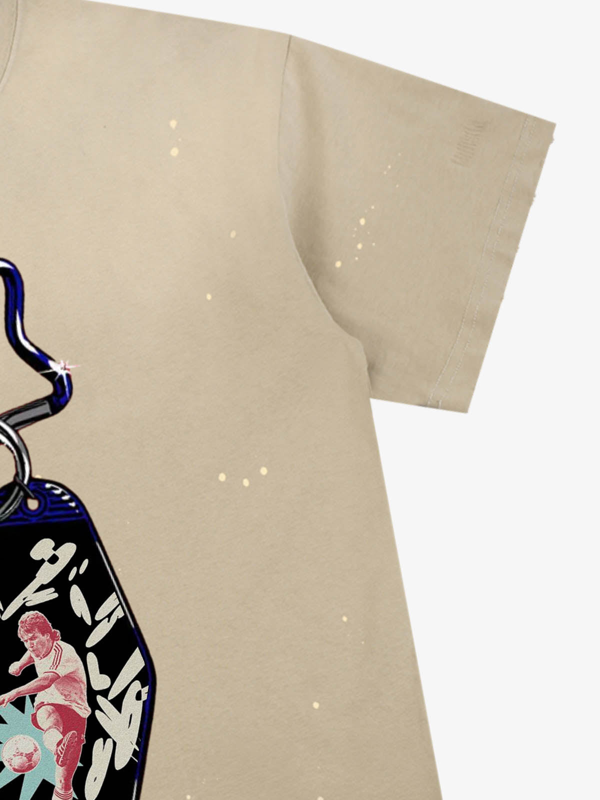 Vintage Keychain Graphic Soccer T-Shirt 