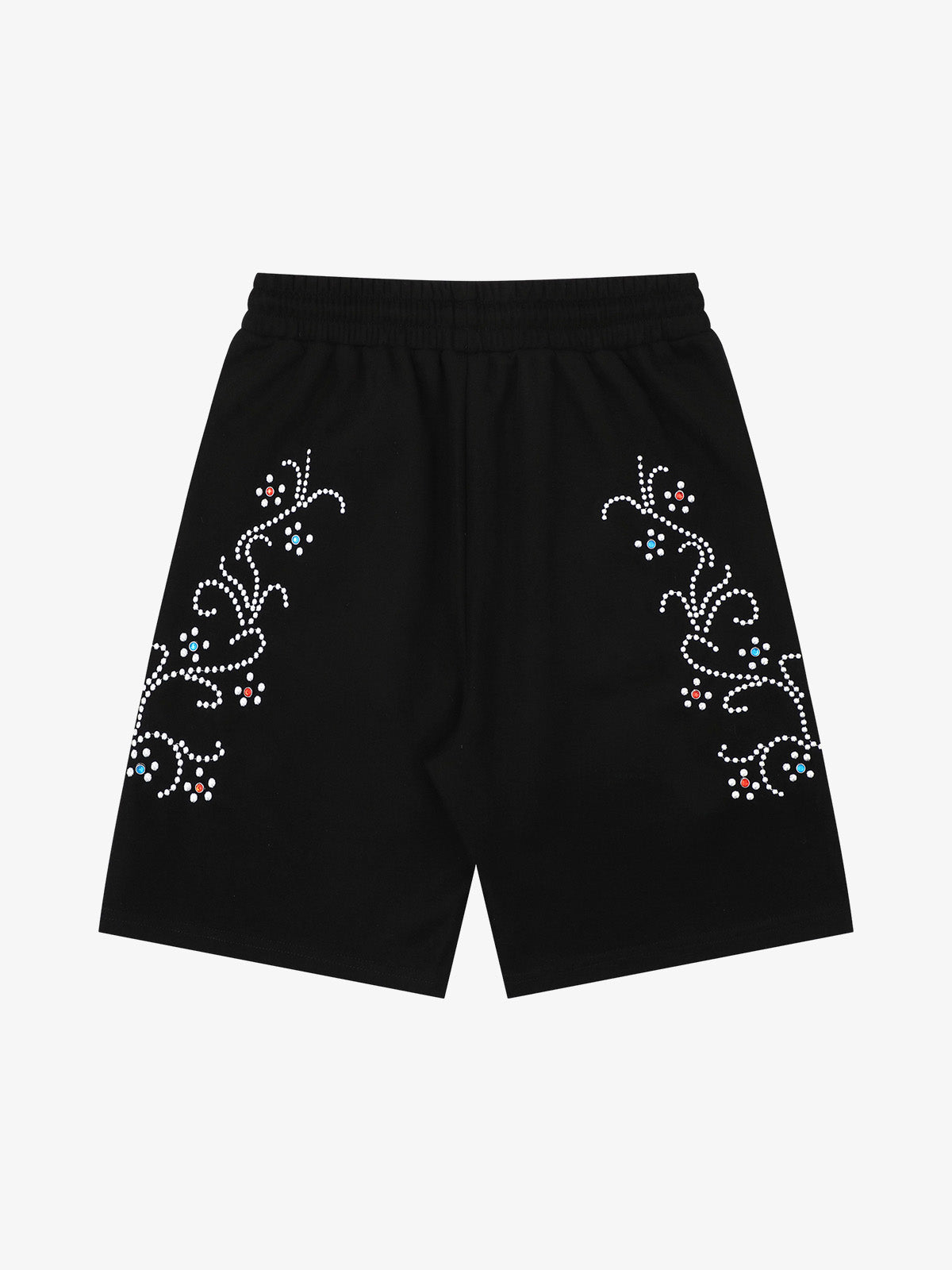 Rhinestone Graphic Knit Shorts 