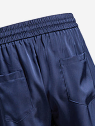 Weite Hose mit Schriftzug und Kordelzug
