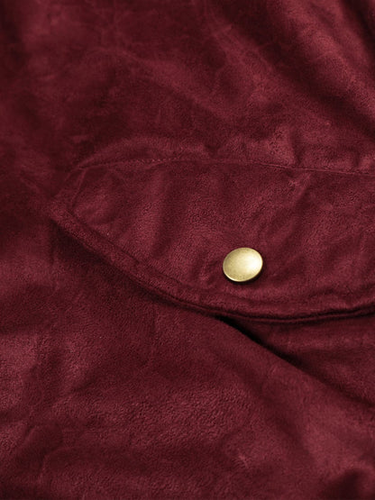 Stylish Burgundy Bomber Jacket for Men - Perfect for Casual and Outdoor Wear 