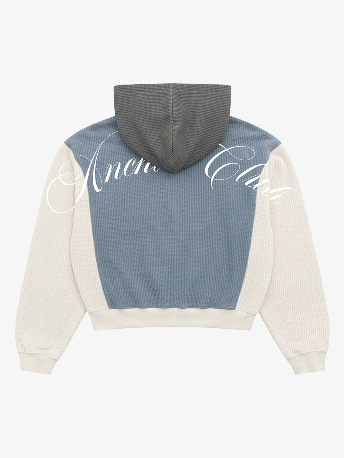Color Block Patch Graphic Zip Hoodie