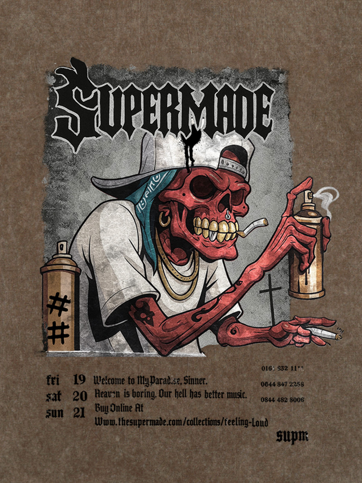 Graphic Tee with Bold Skull Design for Men 