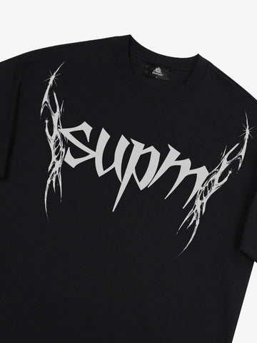 SUPM Gothic Sharp Letter Graphic T-Shirt 