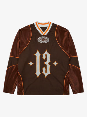 Supermade American Gothic Font Satin Mesh Jersey 