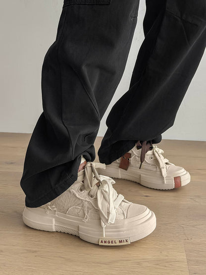 Stylish Chunky Sneakers with Dual Shoelaces for Everyday Wear 