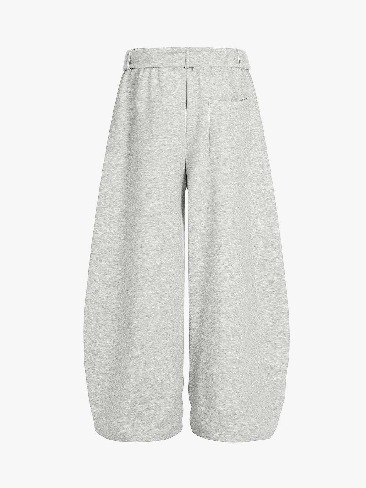 Cross-Printed Wide-Leg Culottes with Elastic Waistband 