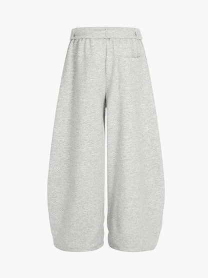 Cross-Printed Wide-Leg Culottes with Elastic Waistband 