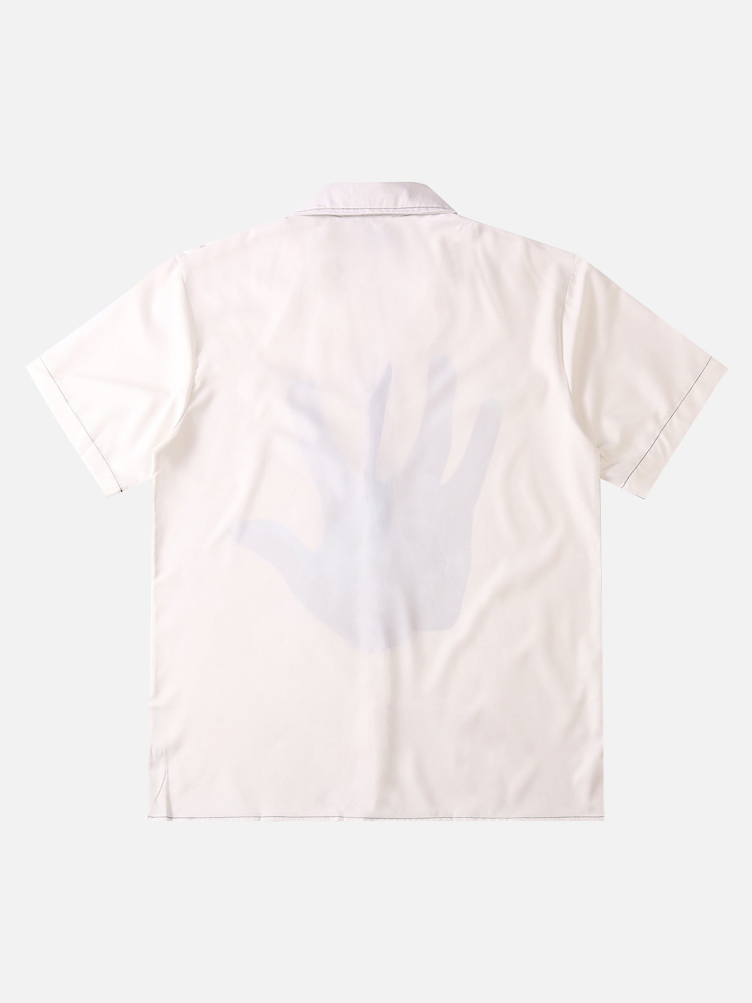 Palm Digital Print Loose Lapel Short Sleeve Shirt