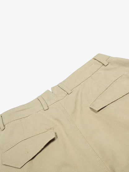 Cotton Blend Wide Leg Bermuda Shorts for Men - High Waist, Comfort Fit, Casual Summer Style 