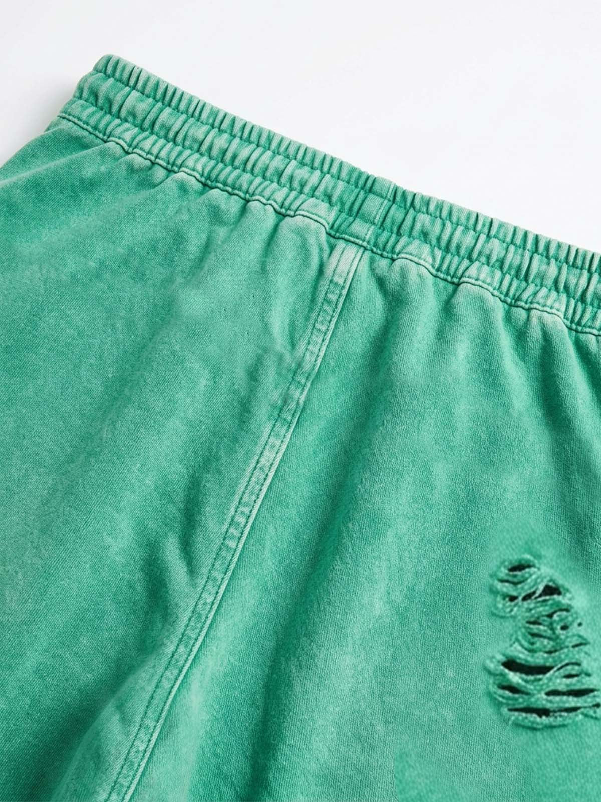 Claw Scratch Distressed Wide-Leg Baggy Sweatpants
