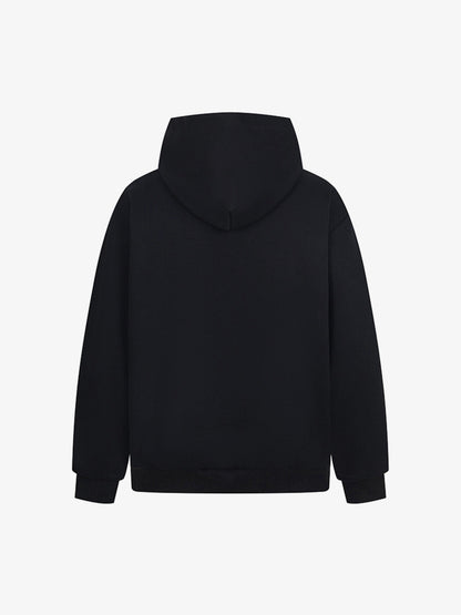 Retro Chenille Lettering Fleece Hoodie 