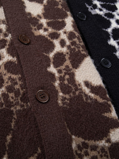 Skull Pattern Knit Sweater for Casual and Fashionable Looks 
