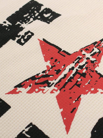 Cotton Oversized Graphic T-Shirt with Dog Print and Bold Text Design 