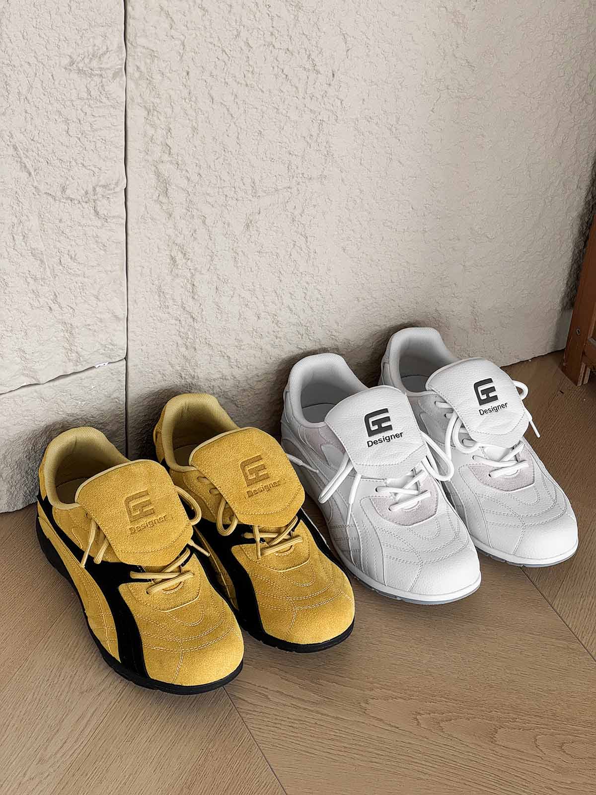 Stylish Yellow Casual Sneakers for Everyday Wear - Comfortable and Versatile Design 
