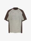 T-shirt raglan vintage délavé à coutures brutes