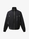 Patchwork PU Cropped Workwear Jacket
