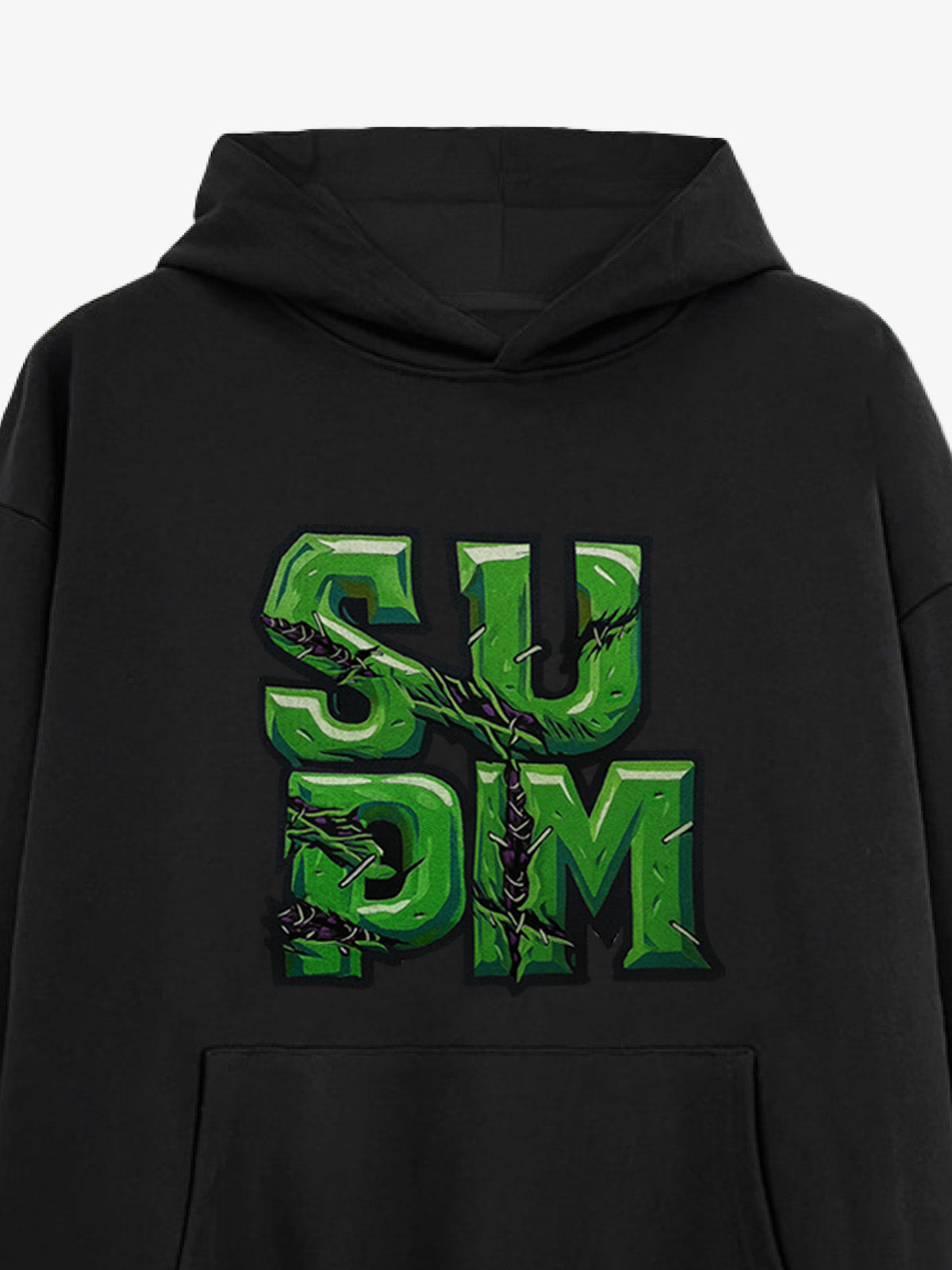 Supermade Green Thorn Font Hooded Sweatshirt 