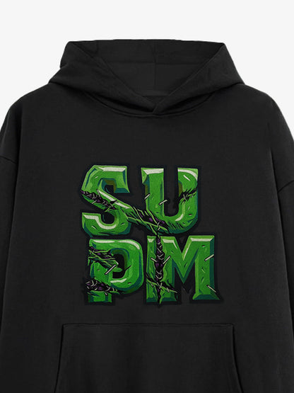 Supermade Green Thorn Font Hooded Sweatshirt 