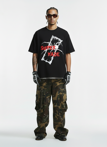 Gothic Spider Graphic T-Shirt 