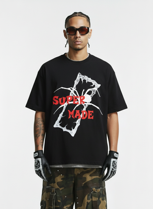 Gothic Spider Graphic T-Shirt 