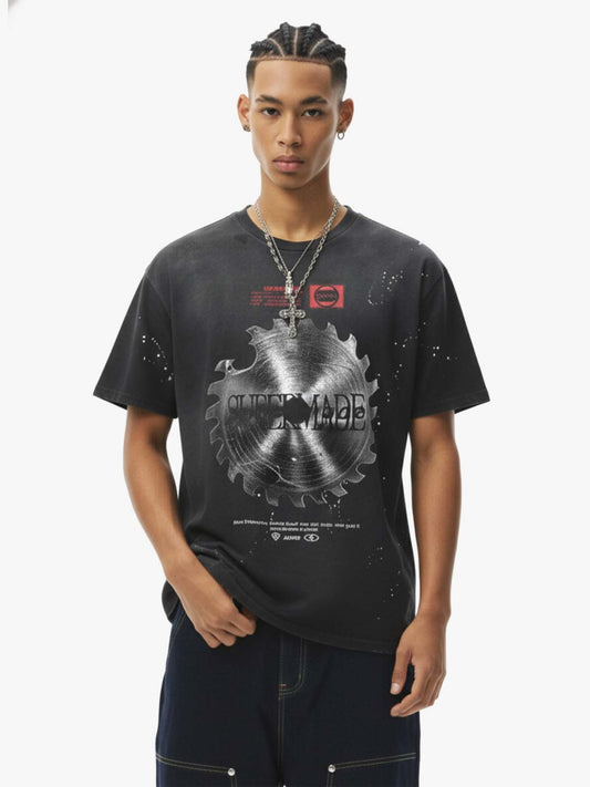 Industrial Saw Blade Graphic T-Shirt 