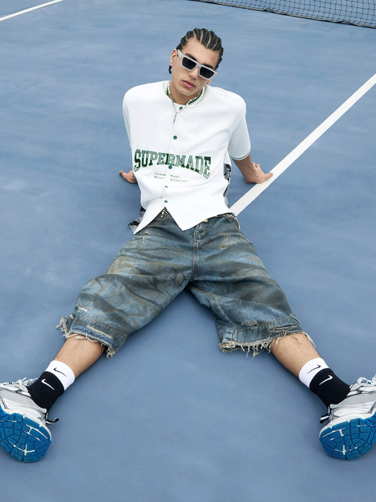 Original Camouflage Spliced Baseball T-Shirt - 2350
