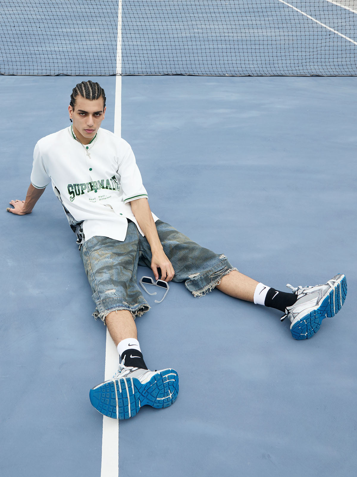 Original Camouflage Spliced Baseball T-Shirt - 2350