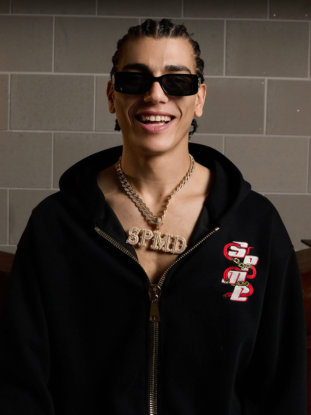 Original Embroidered Zip Up Hoodie 