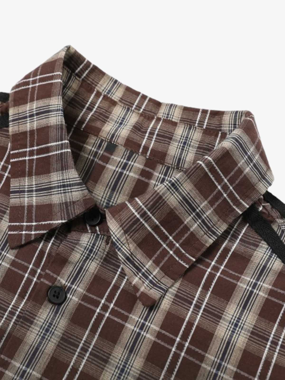 Stylish Plaid Long Sleeve Shirt for Casual and Outdoor Wear 