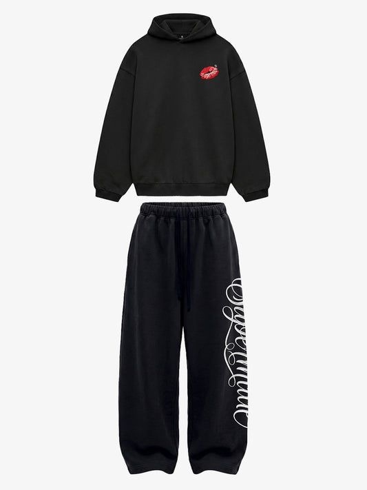Fleece-Lined Oversized Sweatshirt