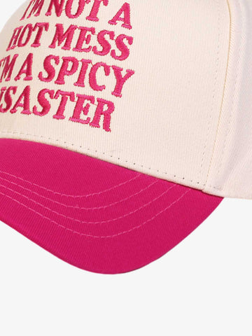 CottFunny Baseballkappe mit gesticktem Slogan und Kontrastbedruckung