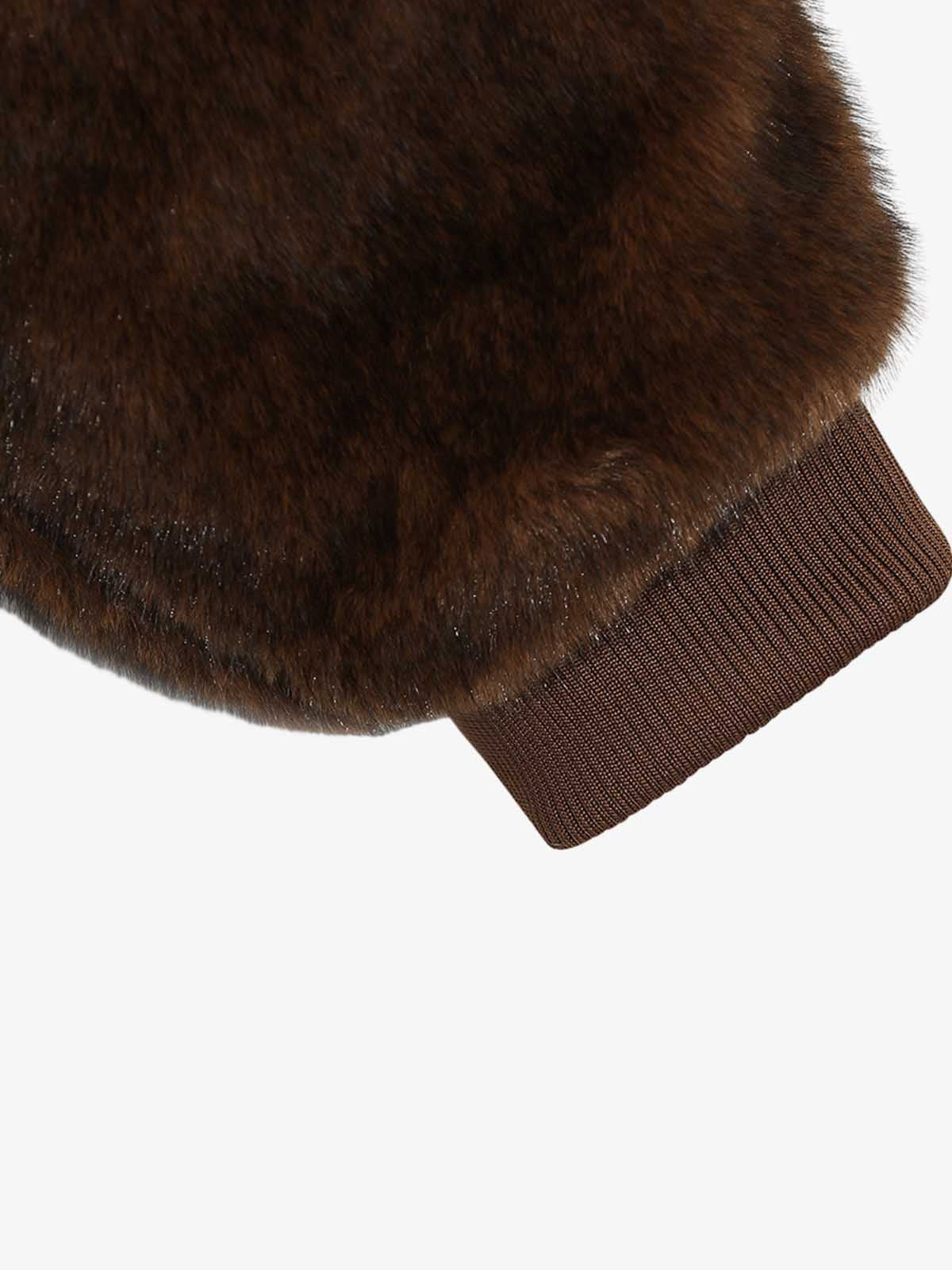 Retro Plush Fleece Stand-Collar Zip-Up Jacket 