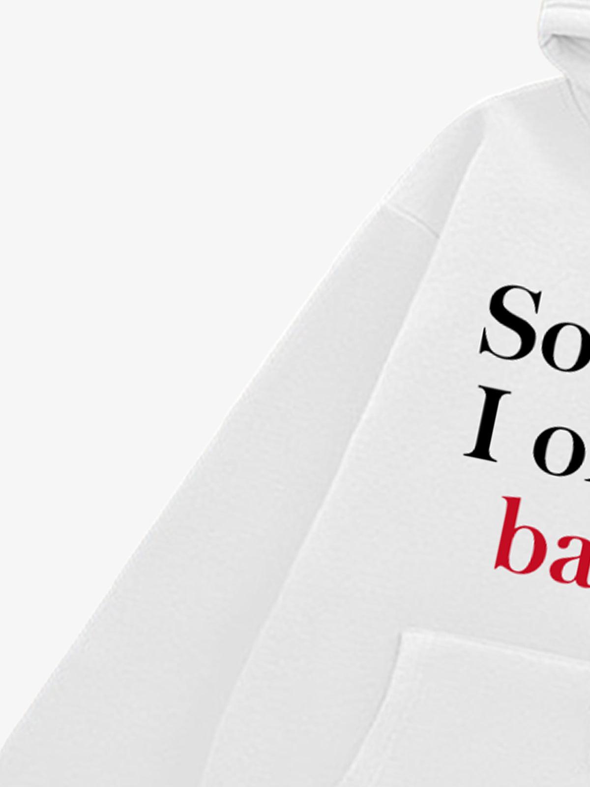 Thesupermade Street Contrast Letter Design Print Plush Hooded Sweatshirt 